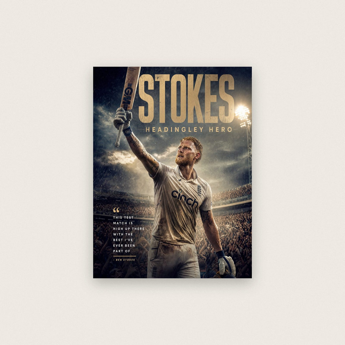 Ben Stokes Headingley Hero Cricket Print