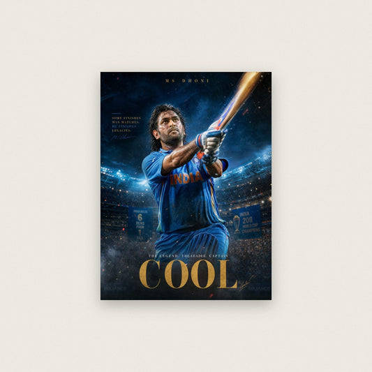 MS Dhoni Captain Print