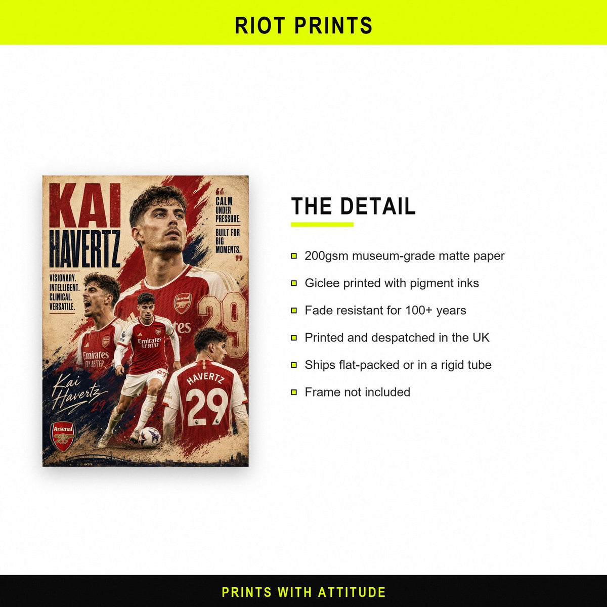 Kai Havertz Arsenal Print paper and printing specification