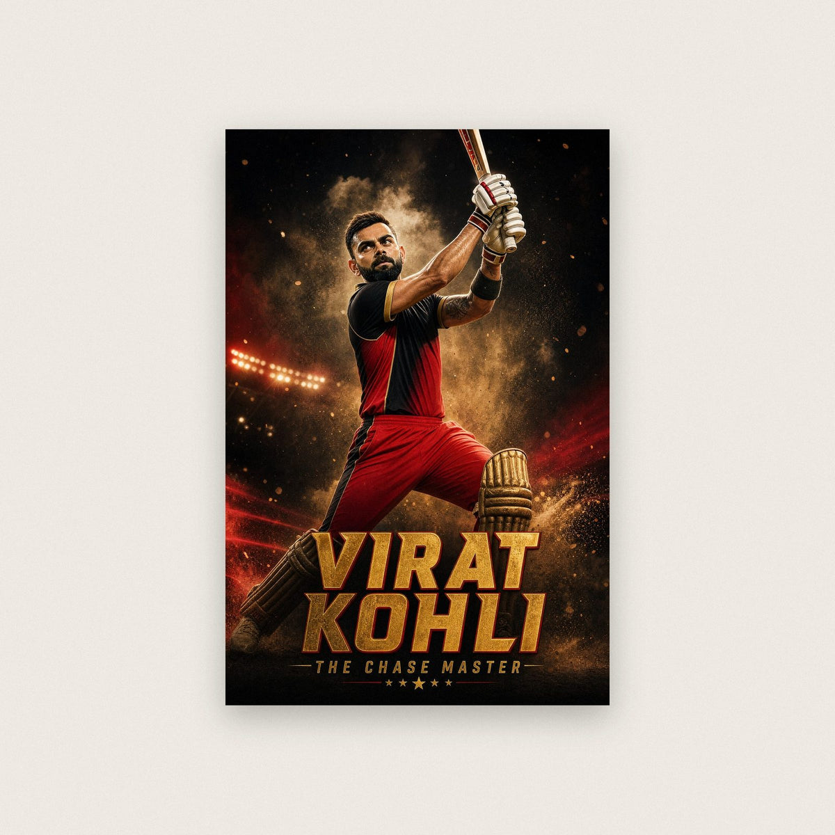 Virat Kohli The Chase Master Cricket Art Print