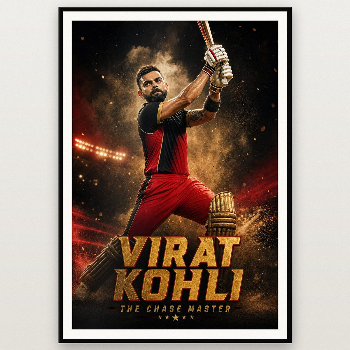Virat Kohli The Chase Master Cricket Art Print