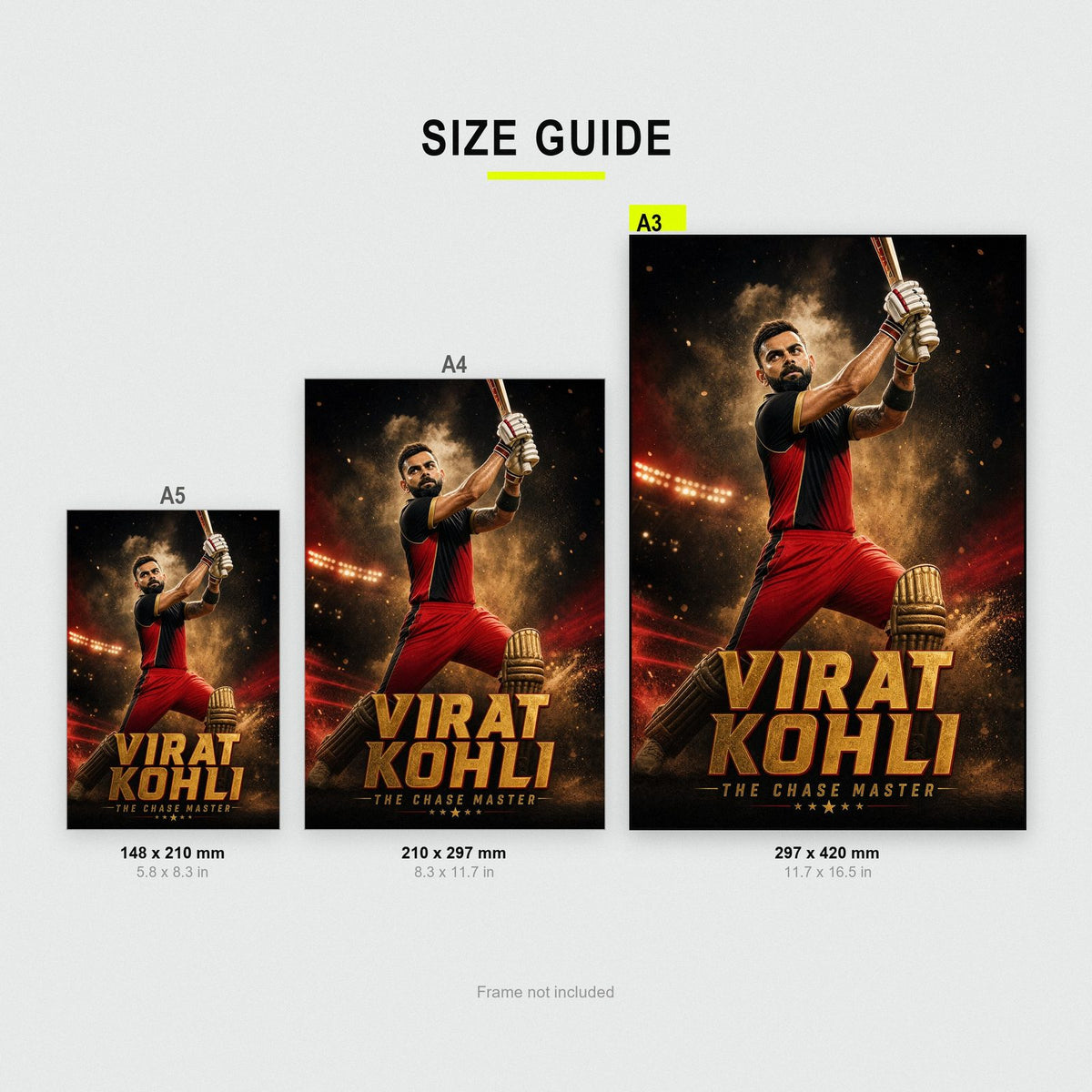 Virat Kohli The Chase Master Cricket Art Print