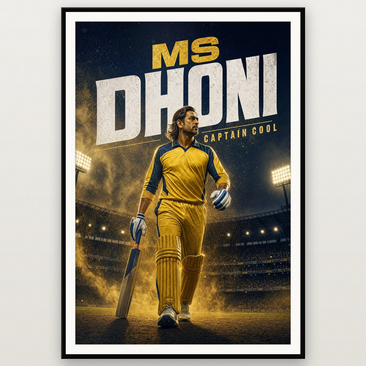 MS Dhoni Captain Cool Cricket Art Print