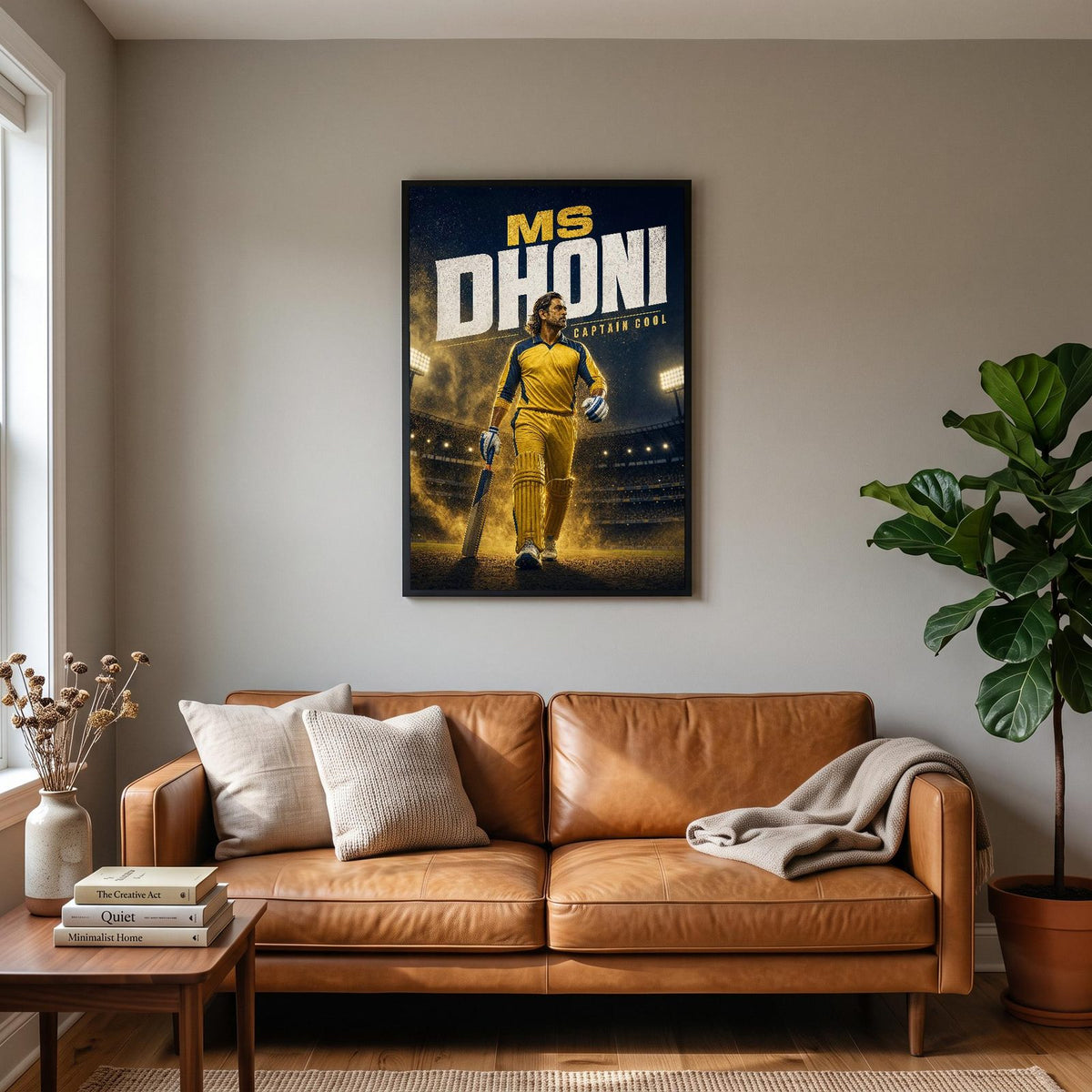 MS Dhoni Captain Cool Cricket Art Print