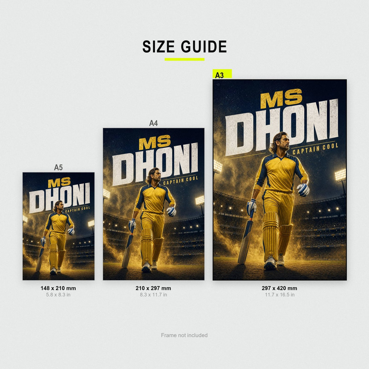 MS Dhoni Captain Cool Cricket Art Print