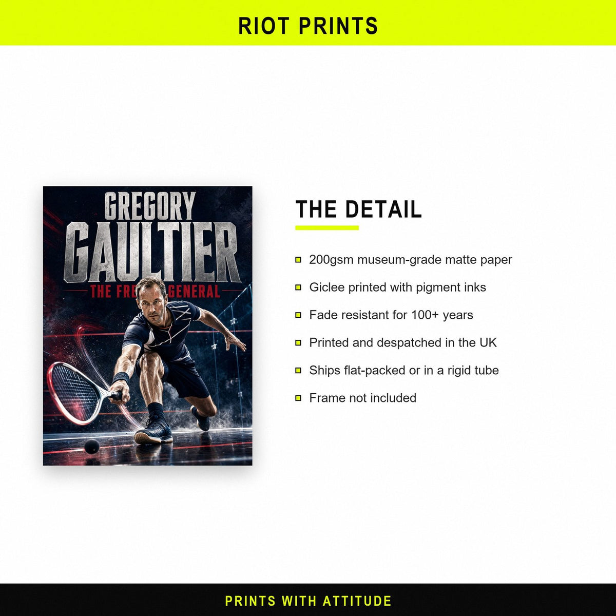 Gregory Gaultier Poster paper and printing specification