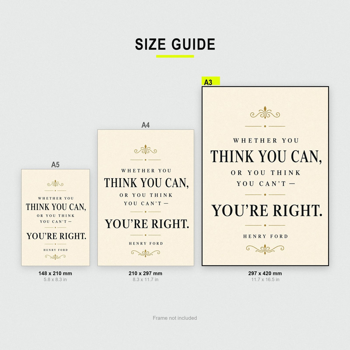 Henry Ford Whether You Think You Can Quote Art Print