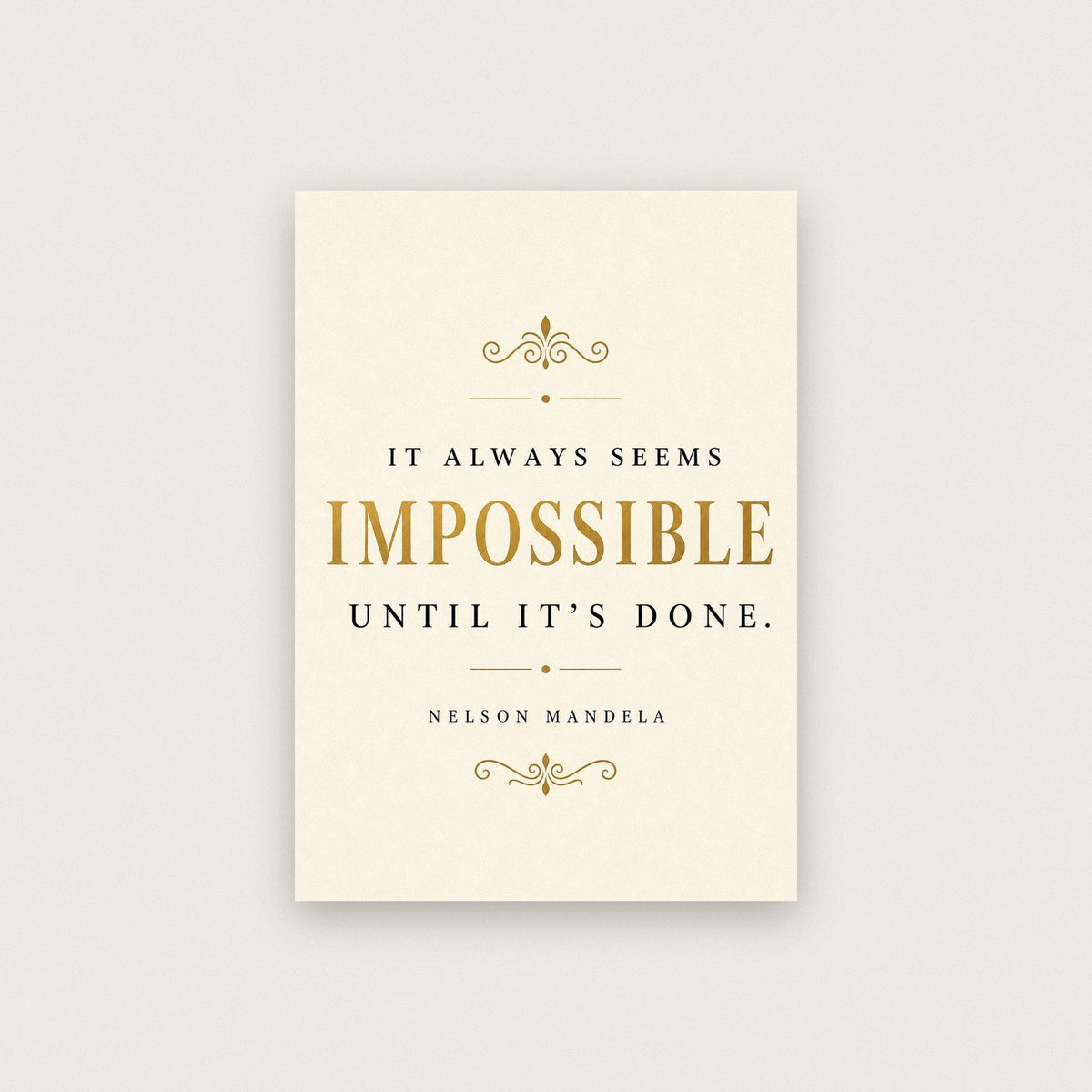 Nelson Mandela It Always Seems Impossible Quote Art Print