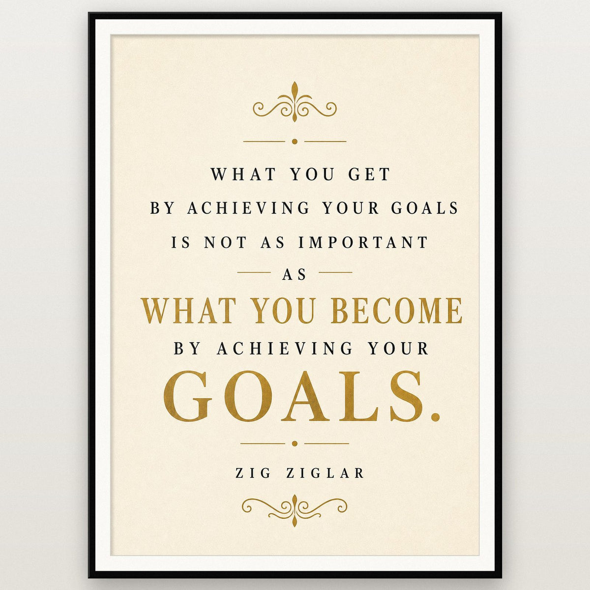 Zig Ziglar What You Become Quote Art Print