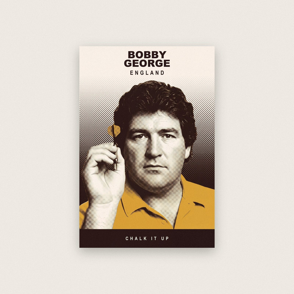 Bobby George Chalk It Up Darts Art Print