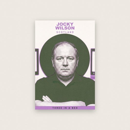 Jocky Wilson Three In A Bed Darts Art Print