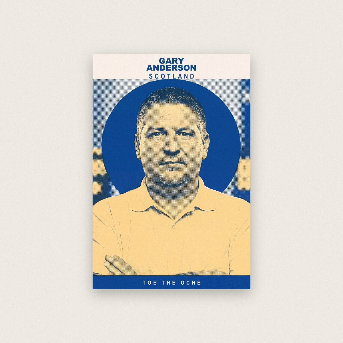 Gary Anderson Toe The Oche Darts Art Print