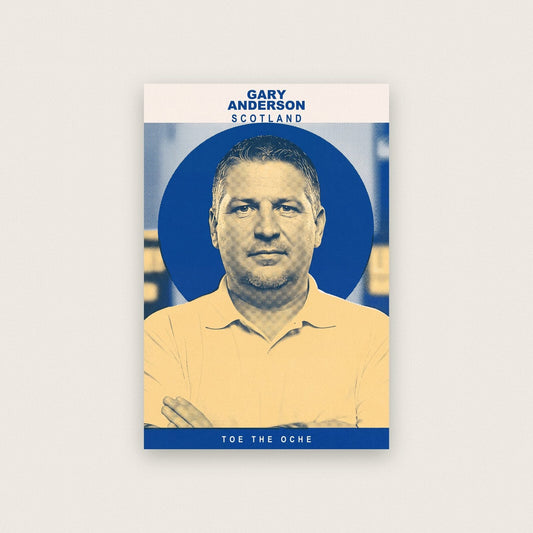 Gary Anderson Toe The Oche Darts Art Print