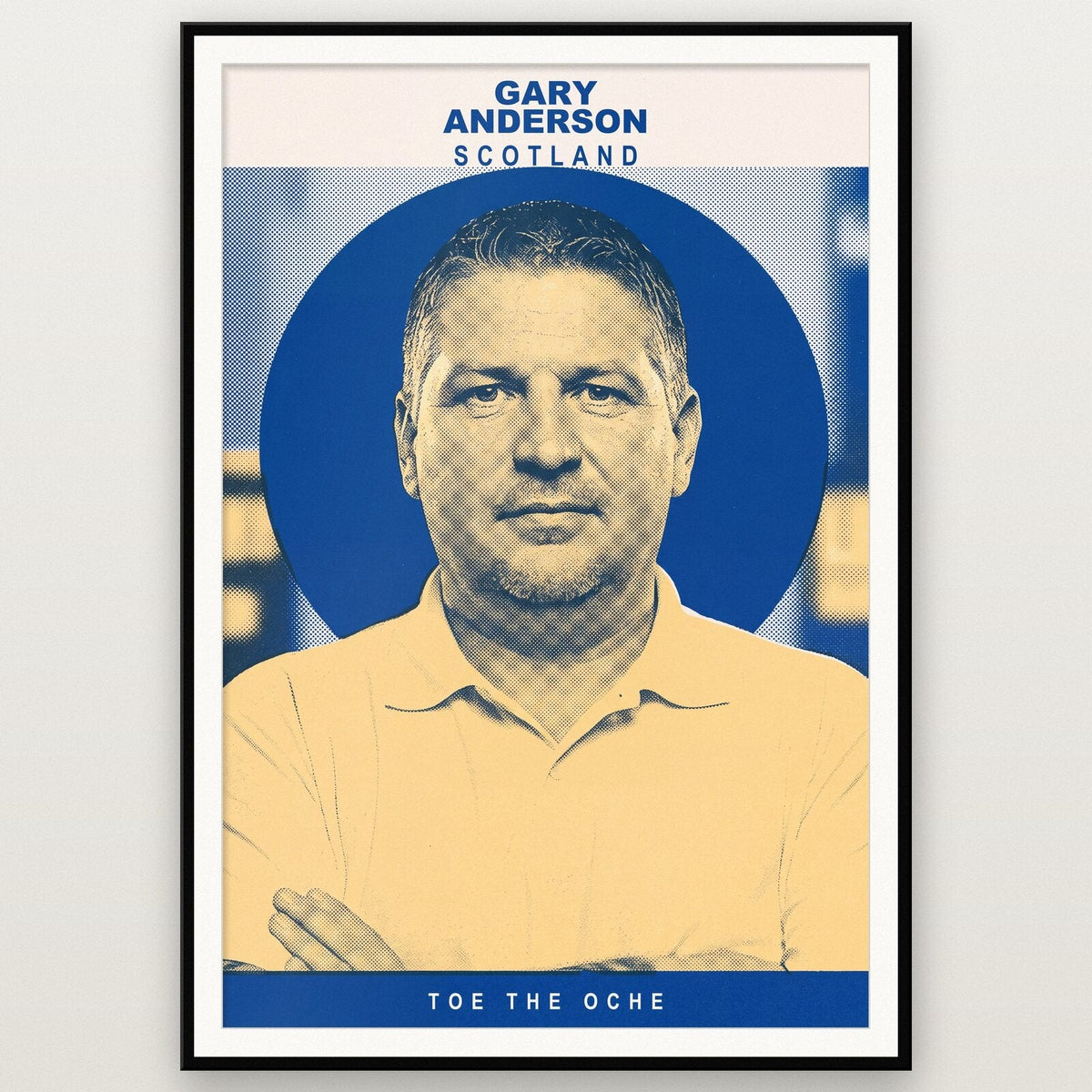 Gary Anderson Toe The Oche Darts Art Print