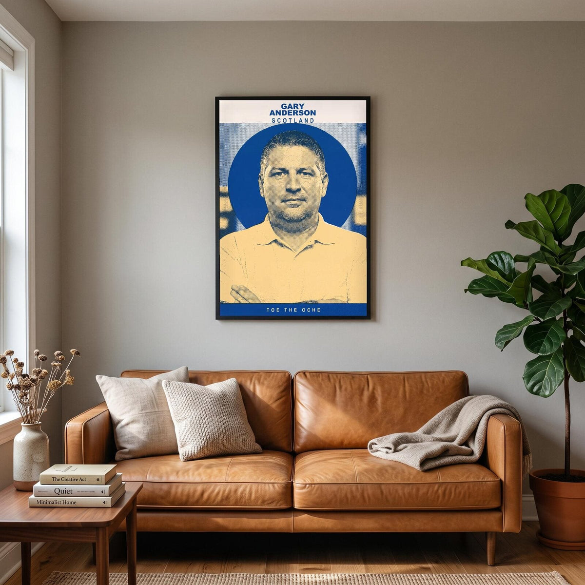 Gary Anderson Toe The Oche Darts Art Print