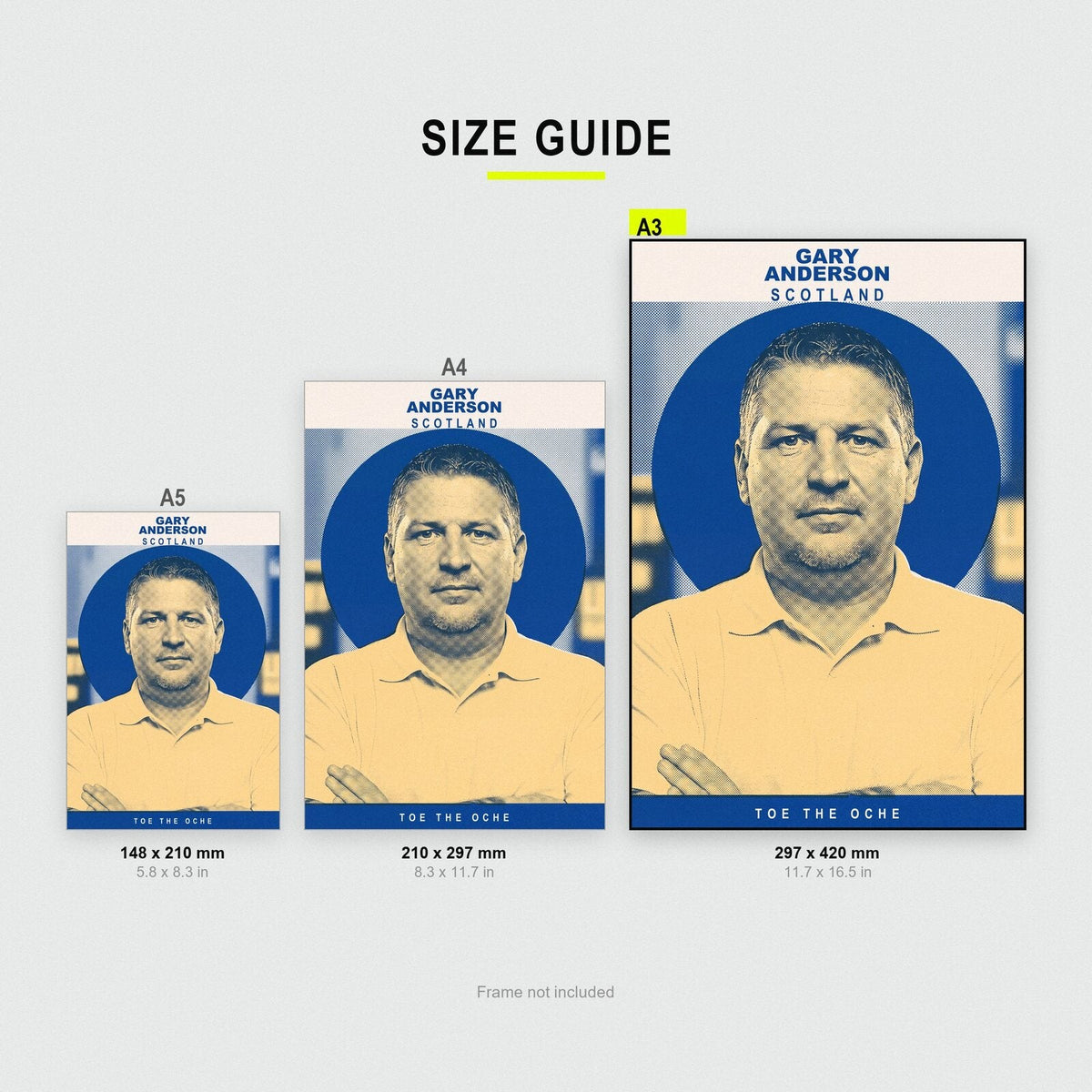 Gary Anderson Toe The Oche Darts Art Print