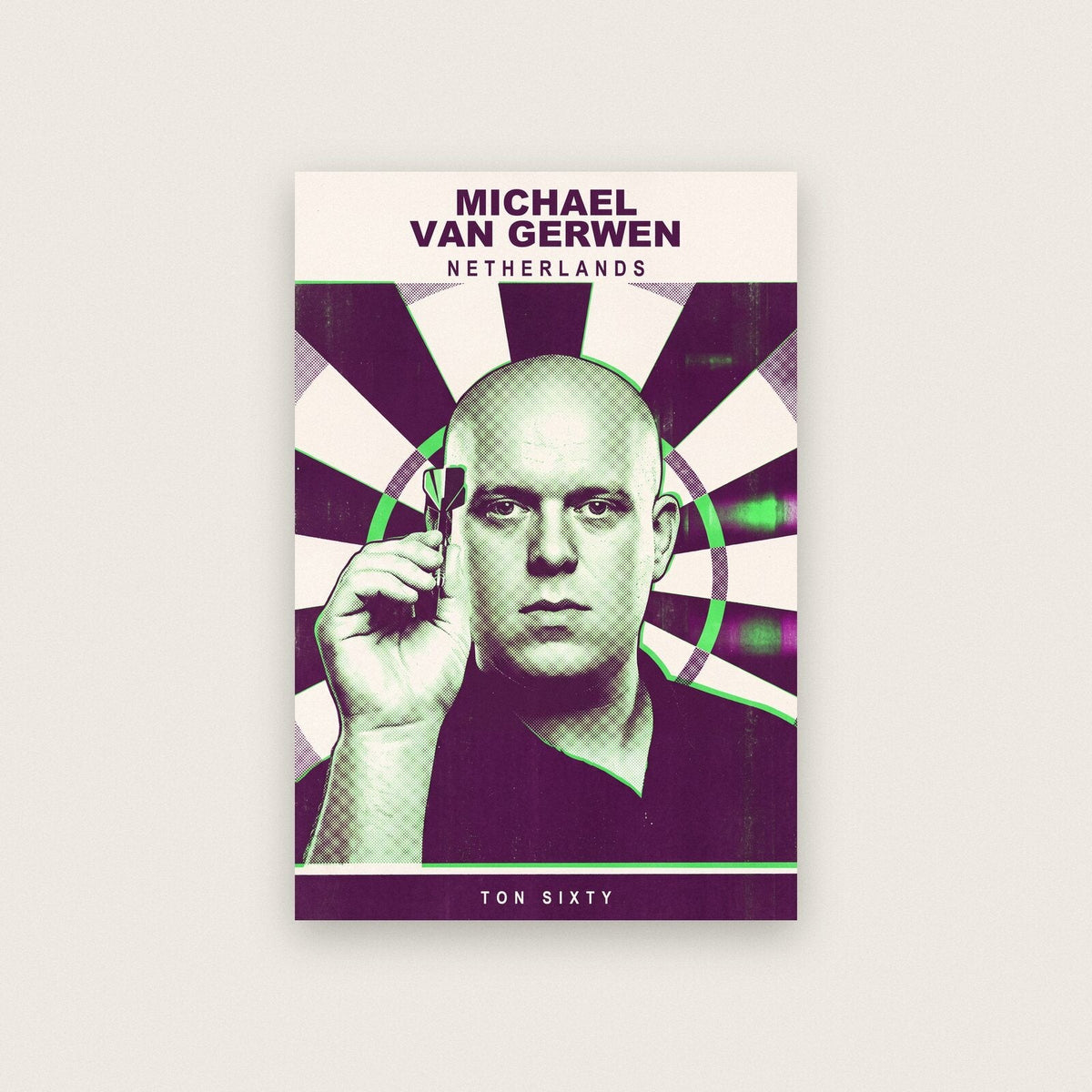 Michael van Gerwen Ton Sixty Darts Art Print