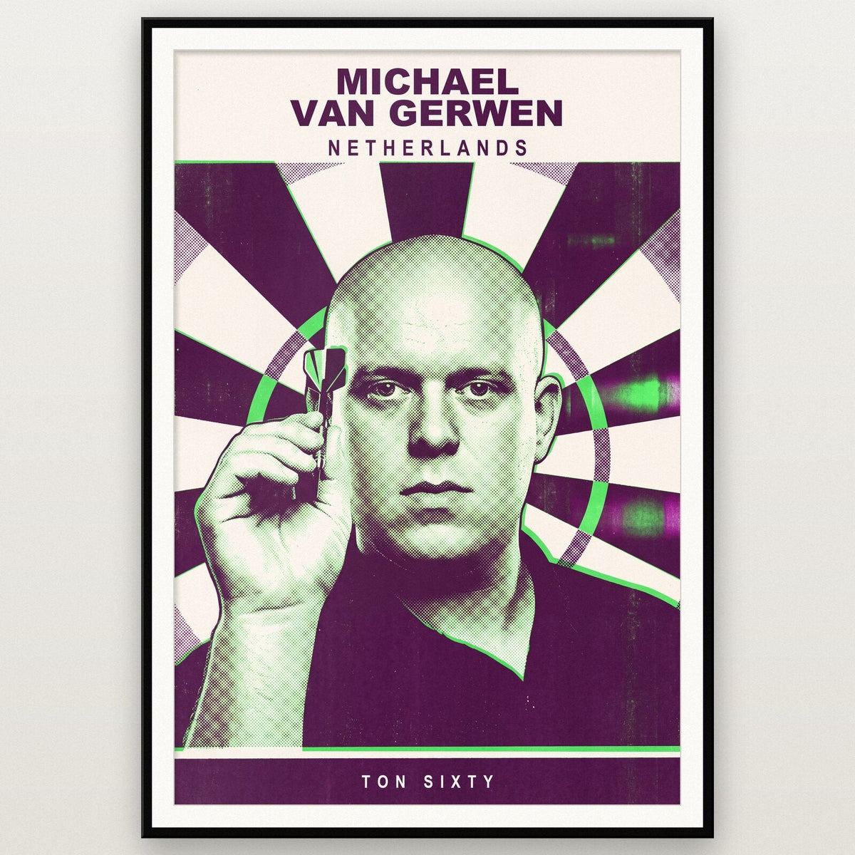 Michael van Gerwen Ton Sixty Darts Art Print
