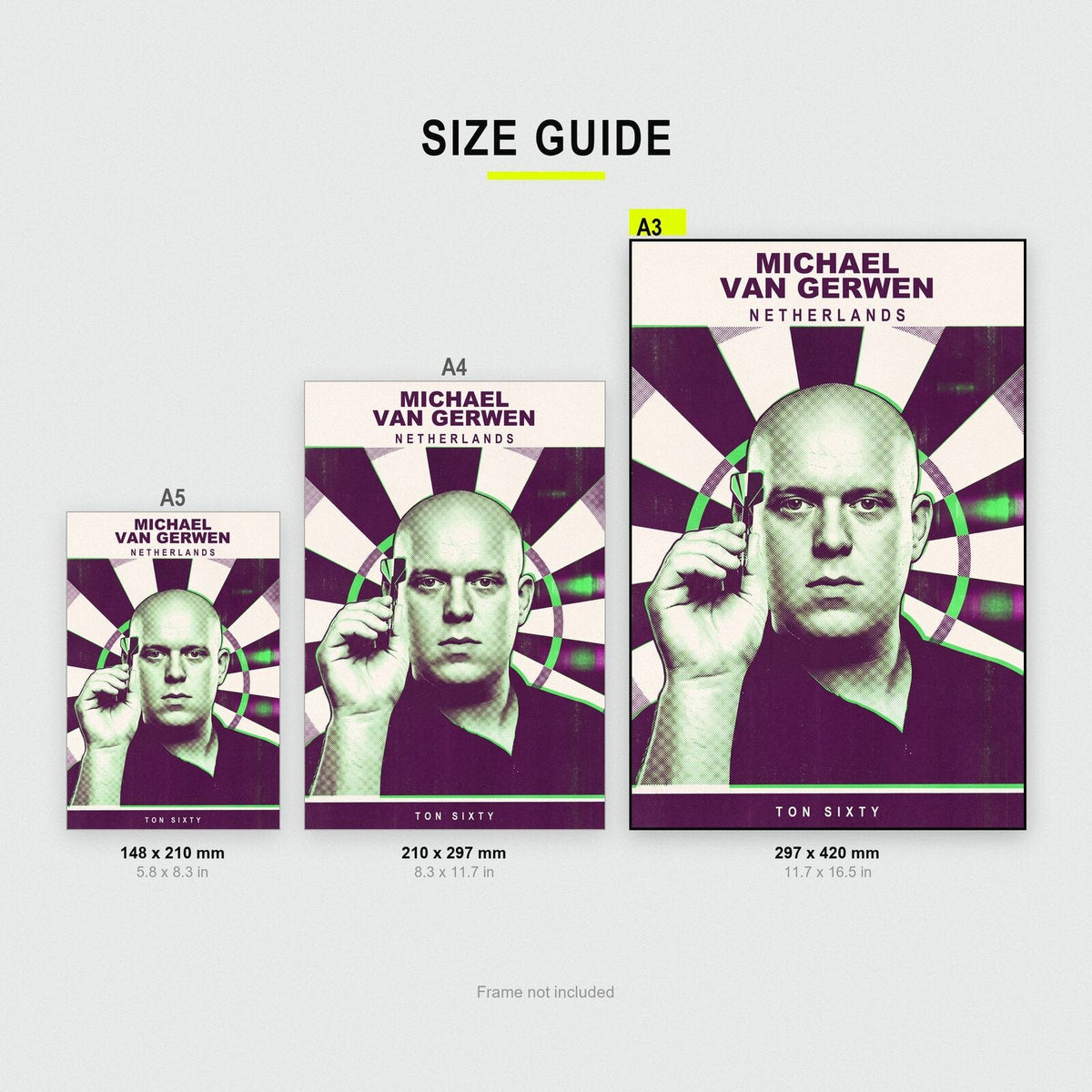 Michael van Gerwen Ton Sixty Darts Art Print