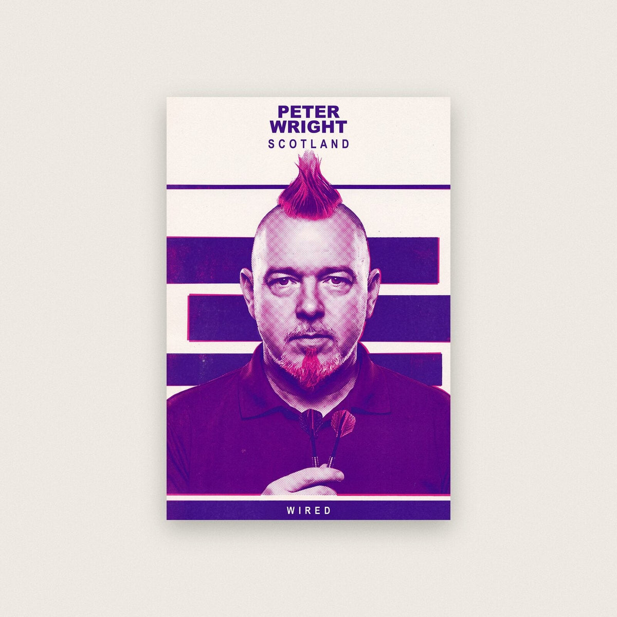 Peter Wright Wired Darts Art Print