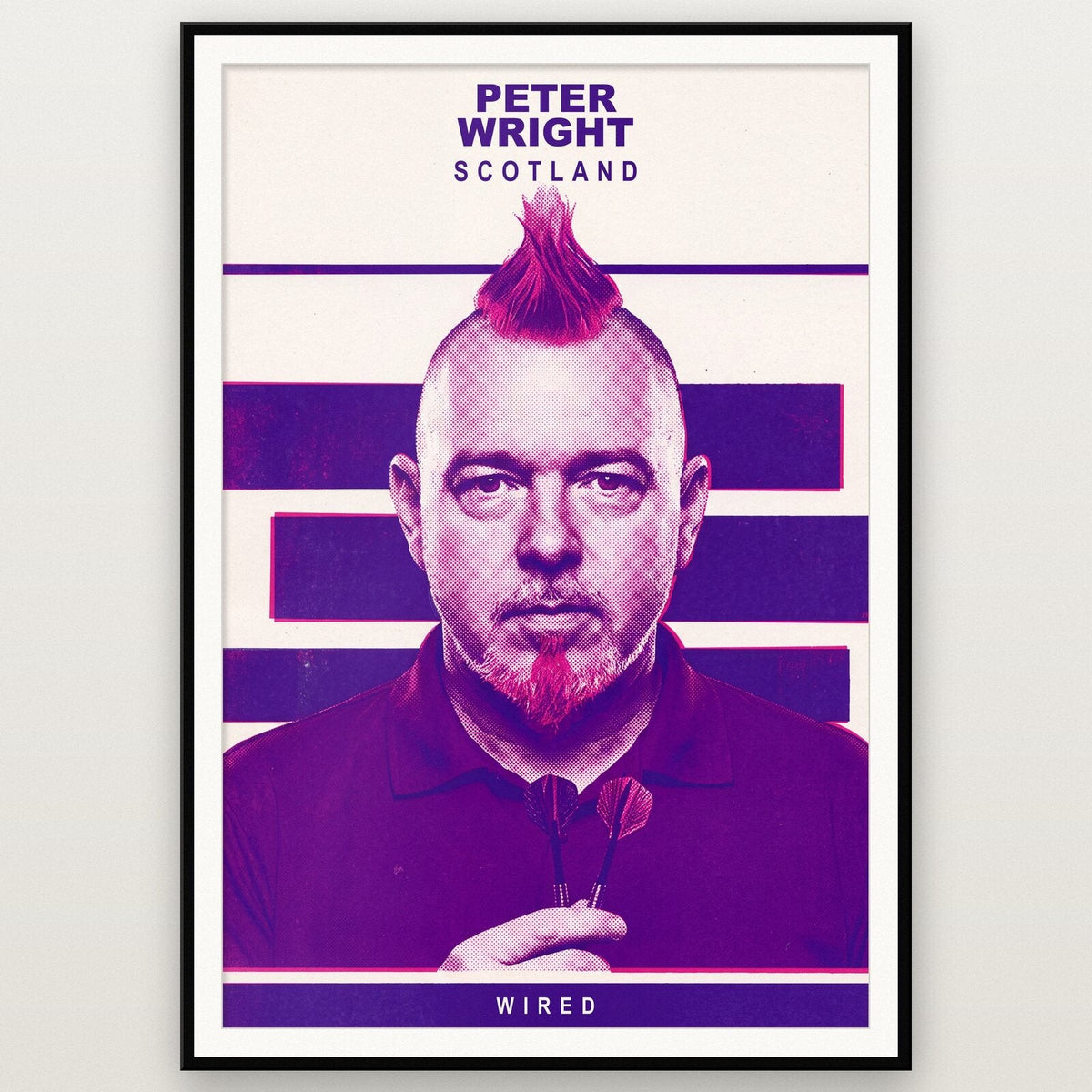 Peter Wright Wired Darts Art Print