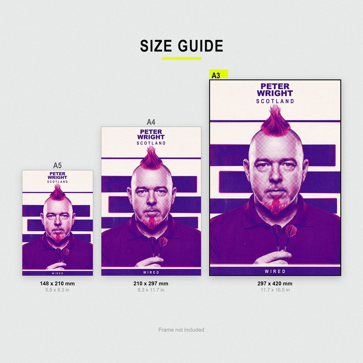 Peter Wright Wired Darts Art Print