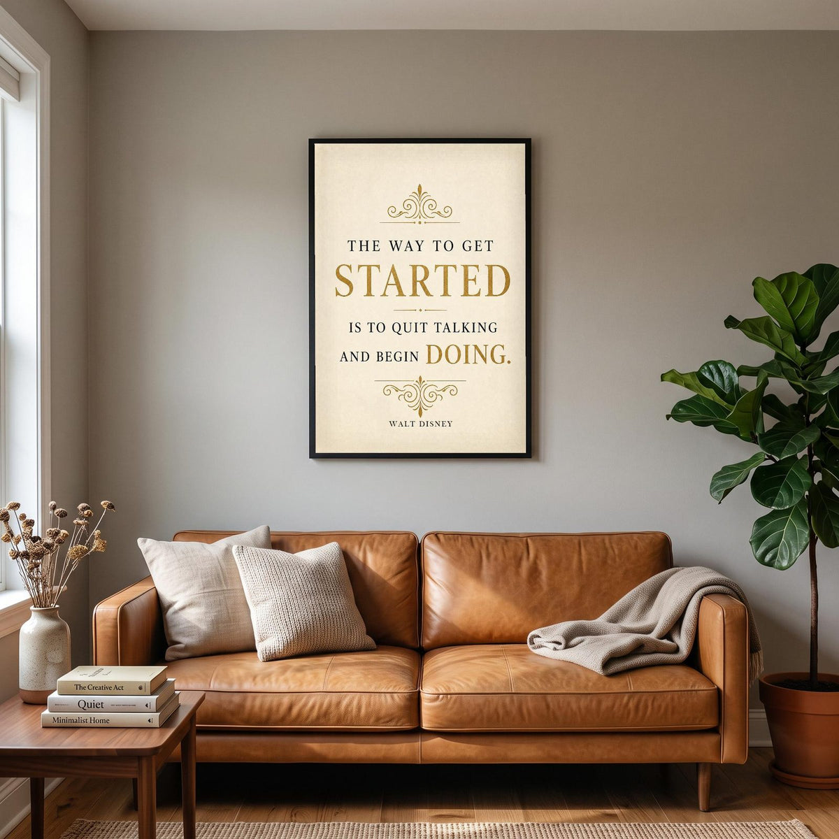 Walt Disney The Way To Get Started Quote Art Print