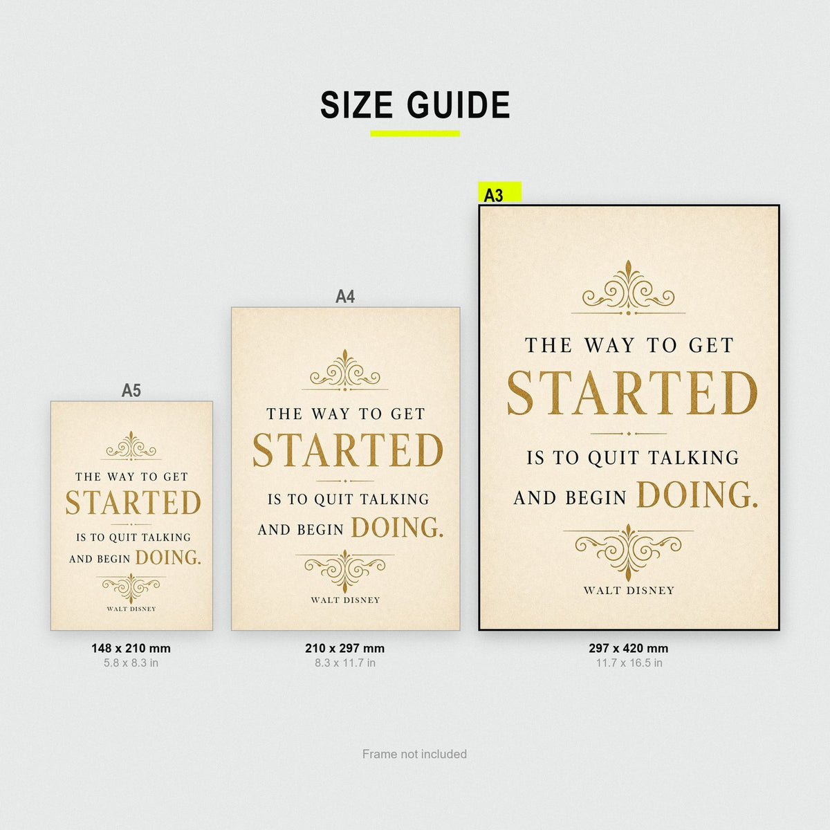 Walt Disney The Way To Get Started Quote Art Print