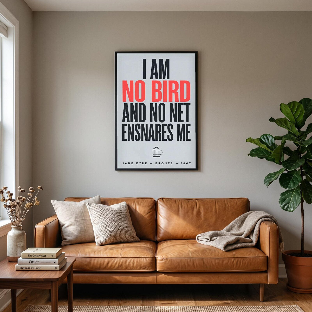 I Am No Bird Book Quote Art Print