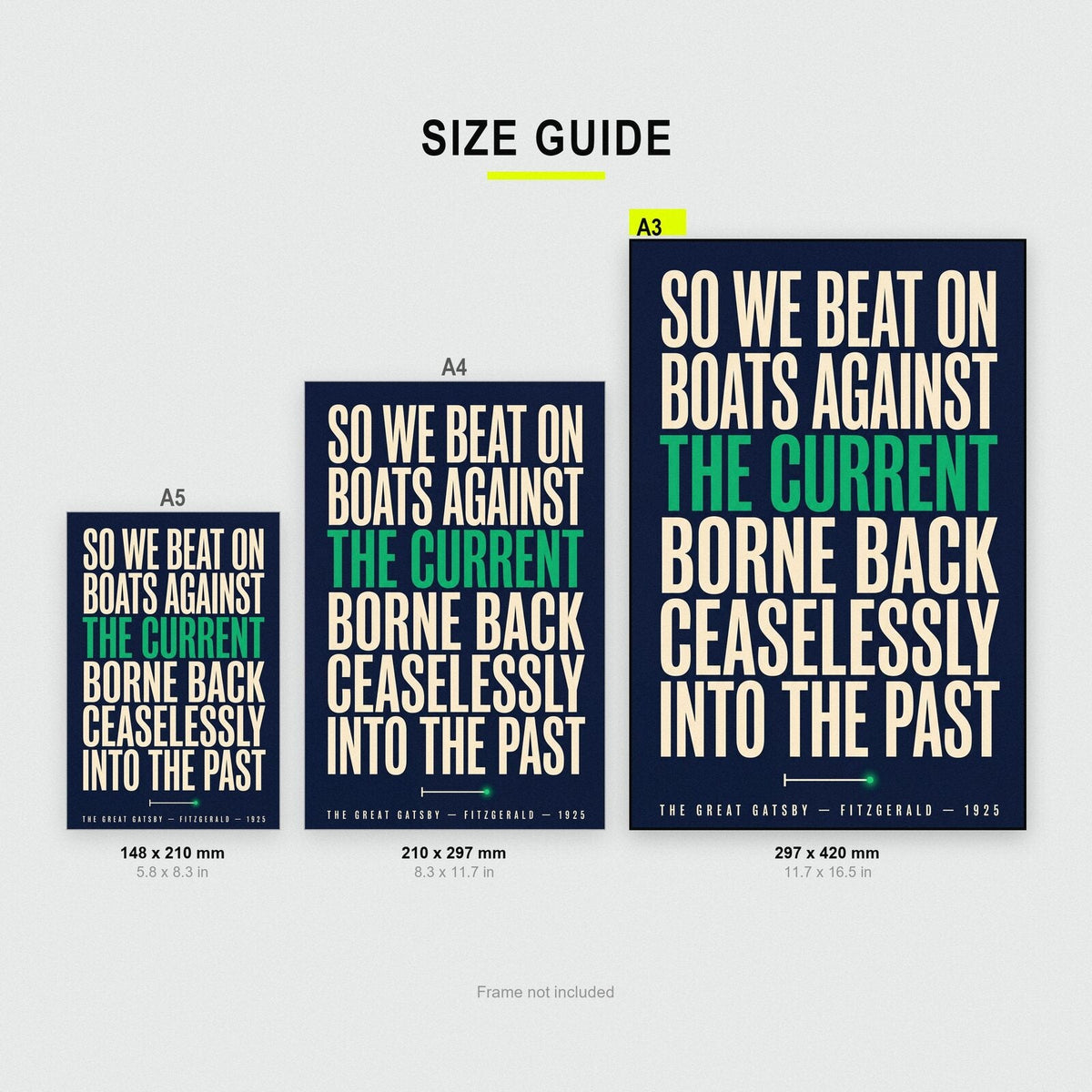 Boats Against The Current Book Quote Art Print