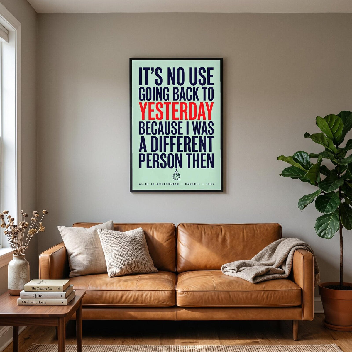 I Was A Different Person Then Book Quote Art Print