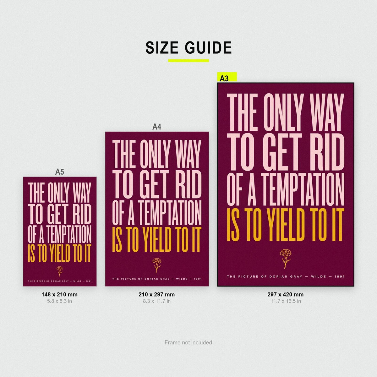 The Only Way To Get Rid Of A Temptation Book Quote Art Print