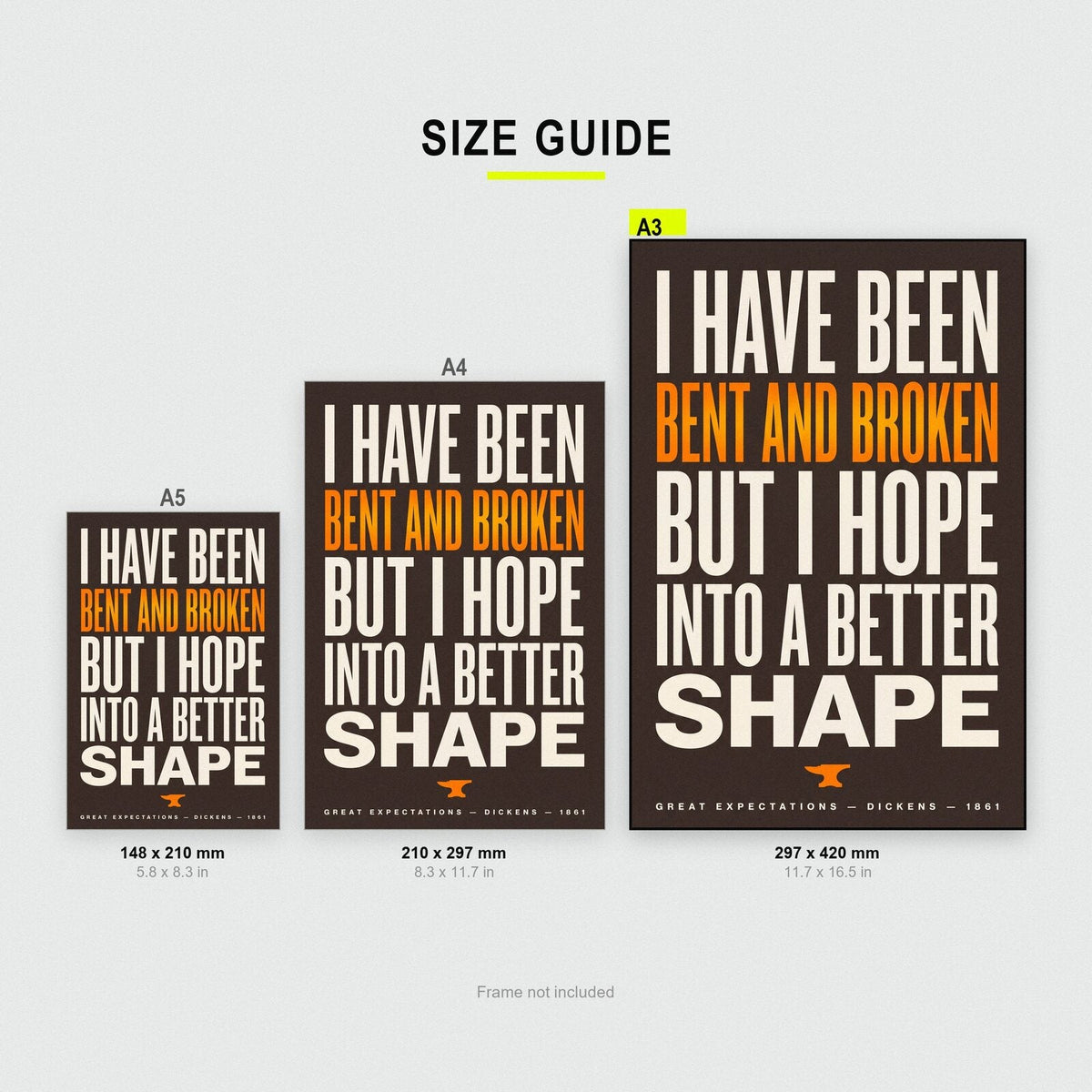 Bent And Broken Into A Better Shape Book Quote Art Print