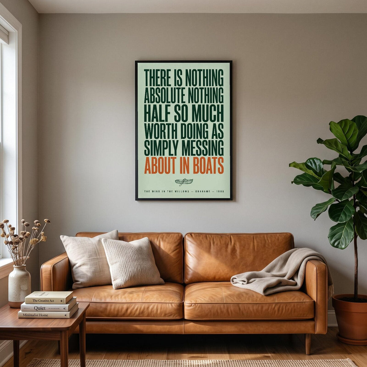 Simply Messing About In Boats Book Quote Art Print