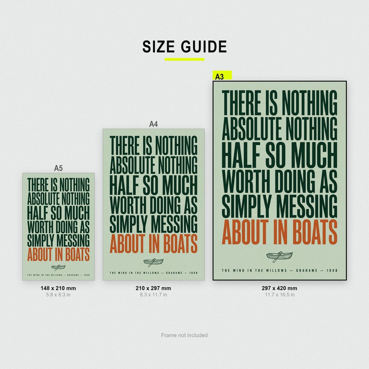 Simply Messing About In Boats Book Quote Art Print