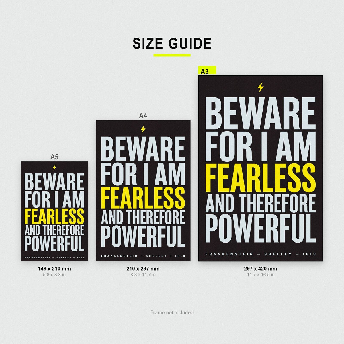 Beware For I Am Fearless Book Quote Art Print