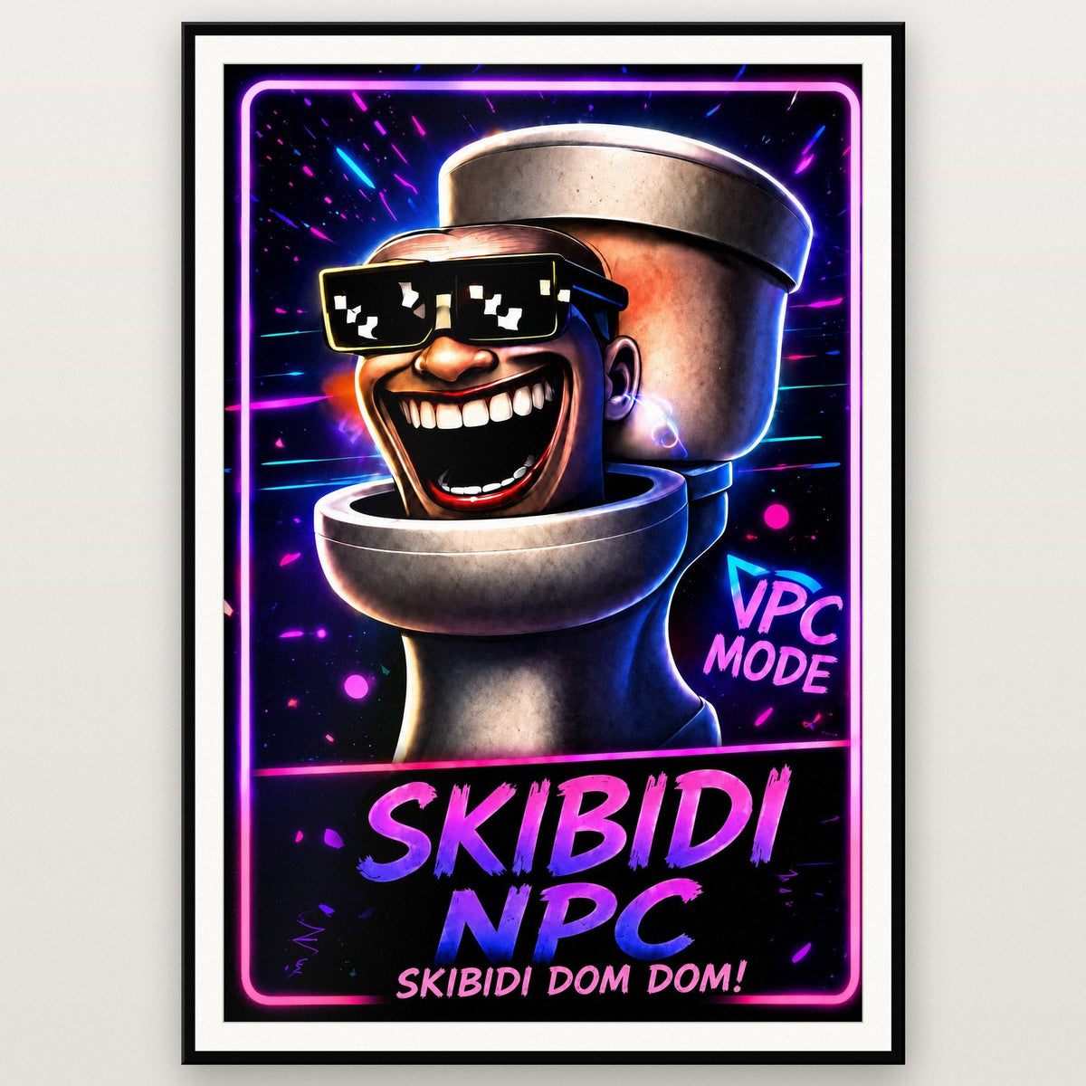 Skibidi NPC Brainrot Meme Art Print
