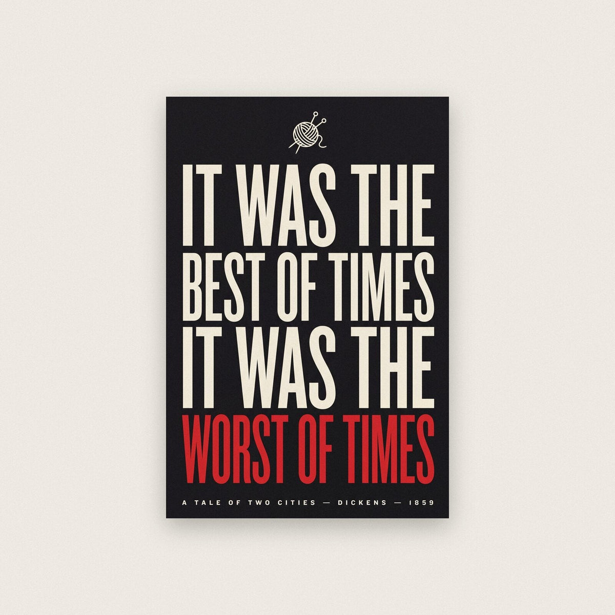 It Was The Best Of Times Book Quote Art Print