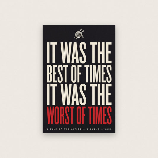 It Was The Best Of Times Book Quote Art Print
