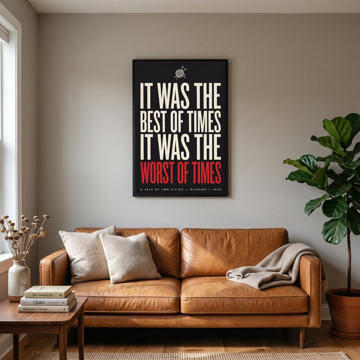 It Was The Best Of Times Book Quote Art Print