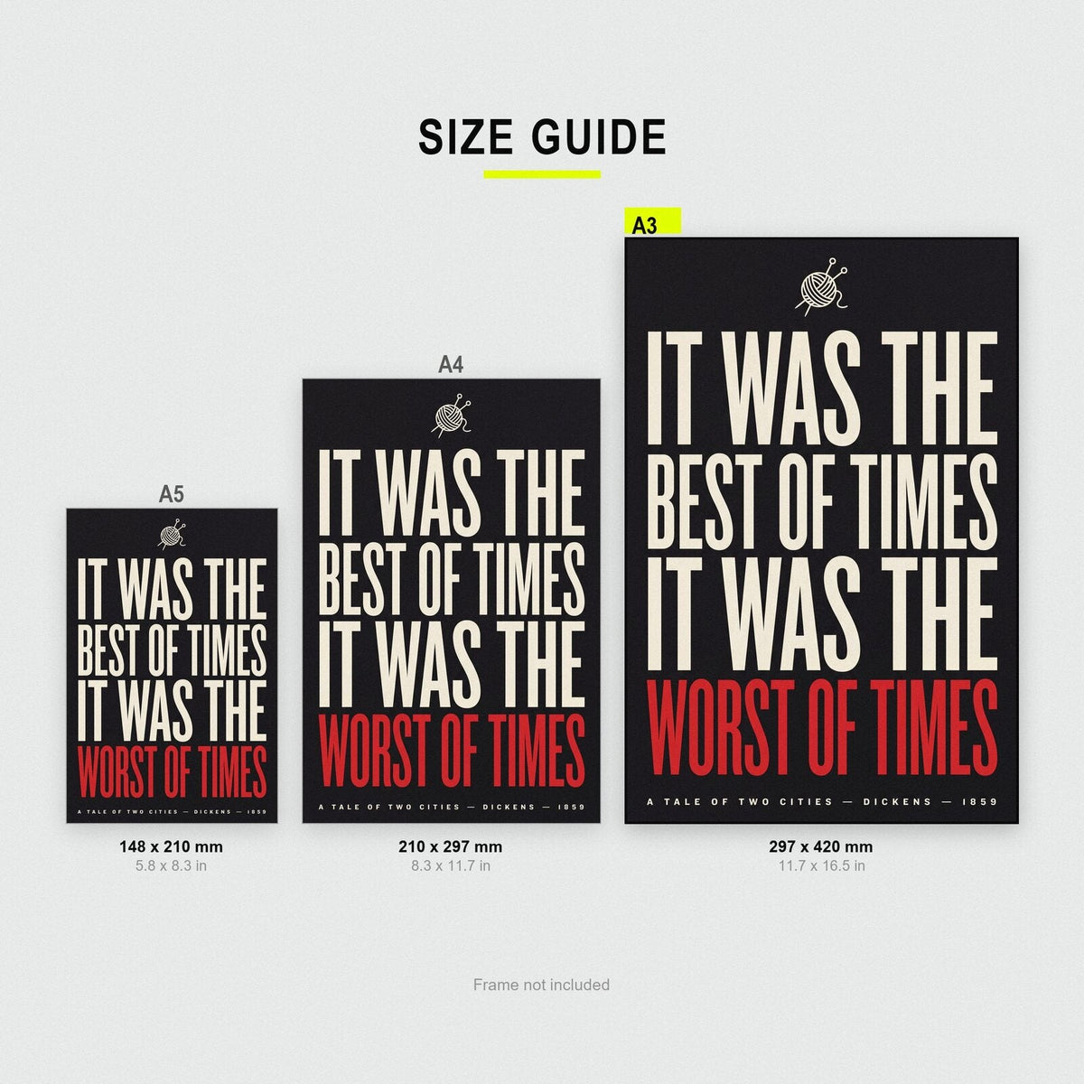 It Was The Best Of Times Book Quote Art Print
