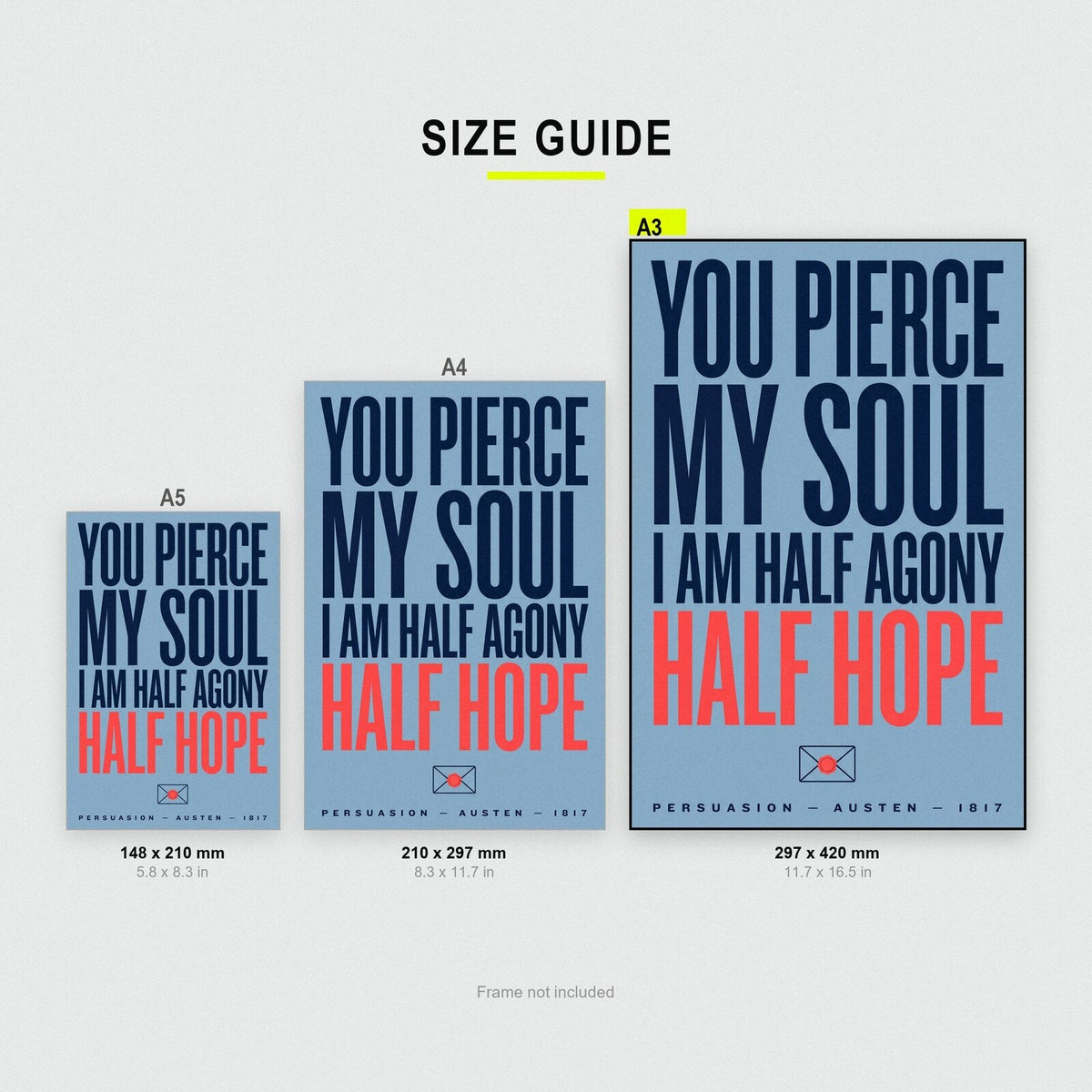You Pierce My Soul Book Quote Art Print
