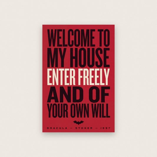 Enter Freely And Of Your Own Will Book Quote Art Print