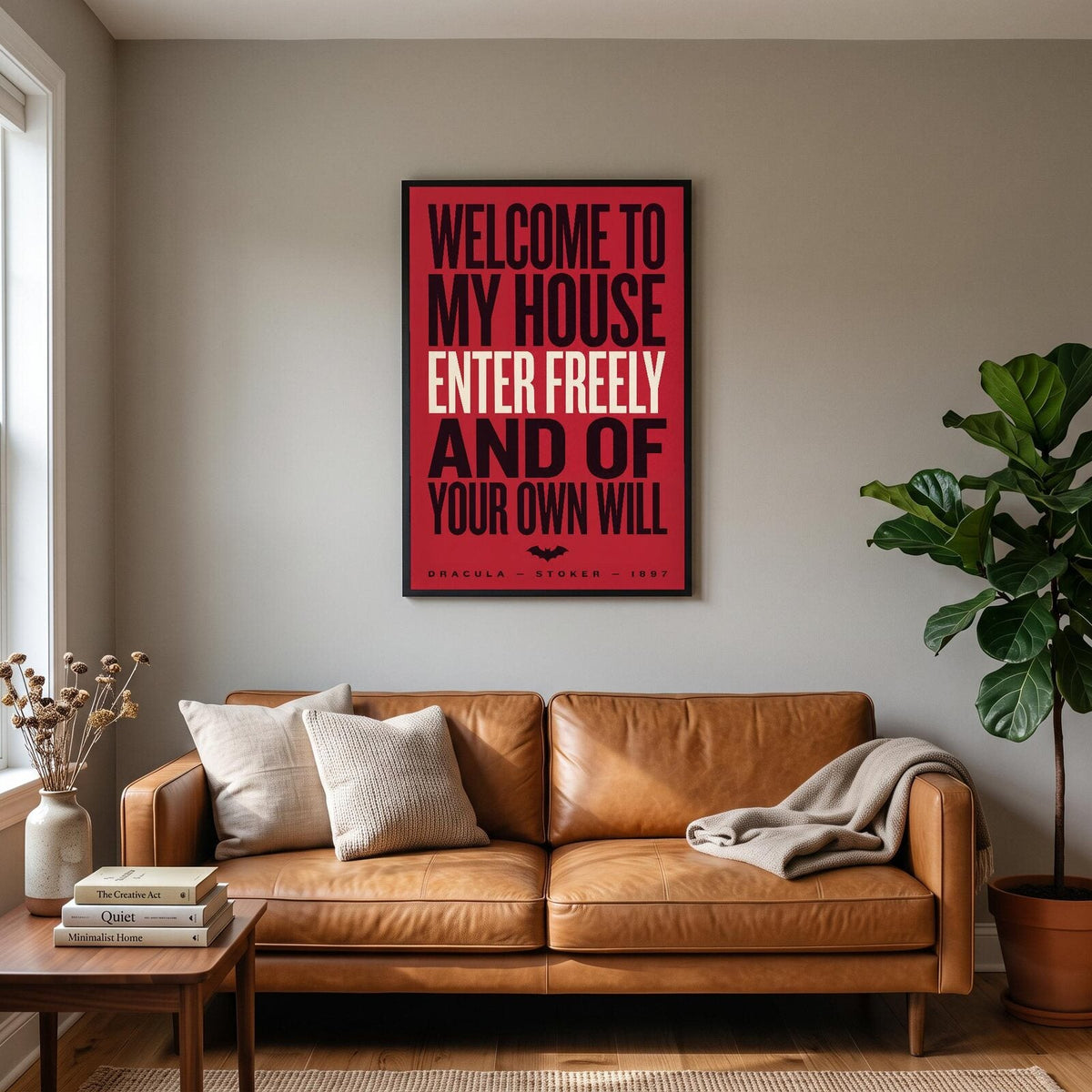 Enter Freely And Of Your Own Will Book Quote Art Print