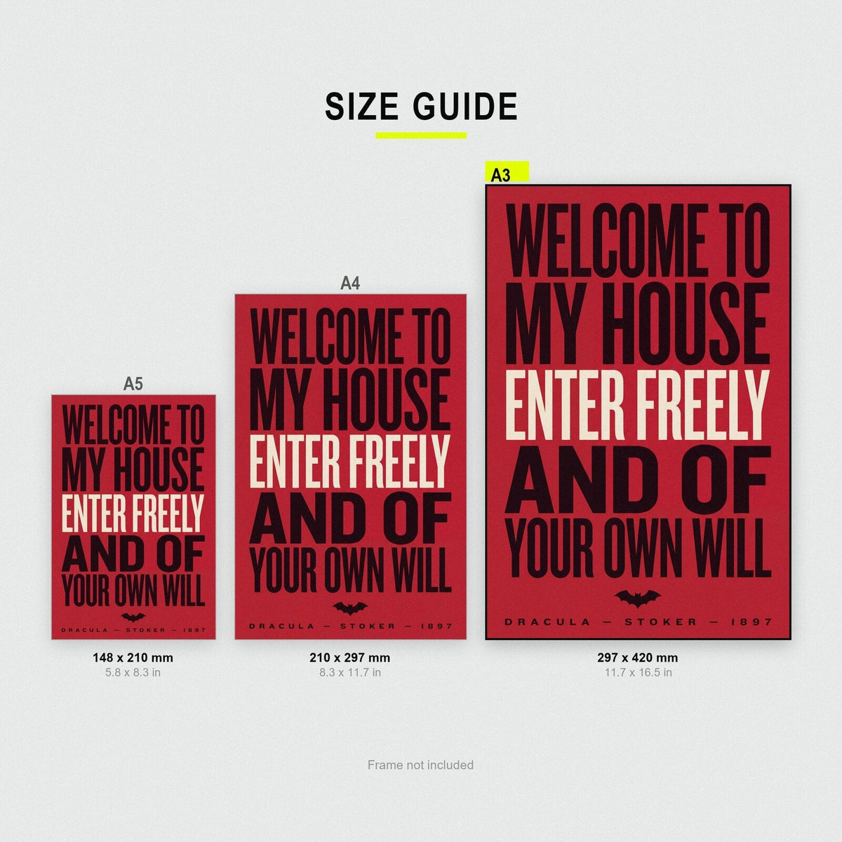 Enter Freely And Of Your Own Will Book Quote Art Print