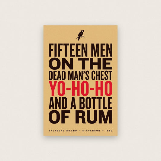 Yo Ho Ho And A Bottle Of Rum Book Quote Art Print