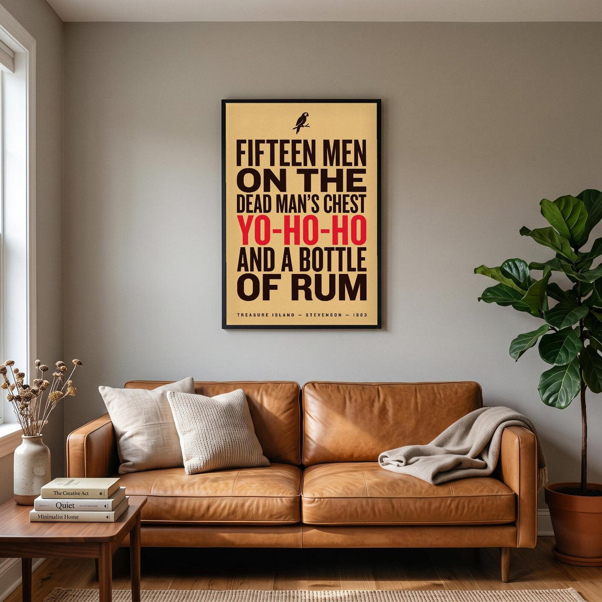 Yo Ho Ho And A Bottle Of Rum Book Quote Art Print