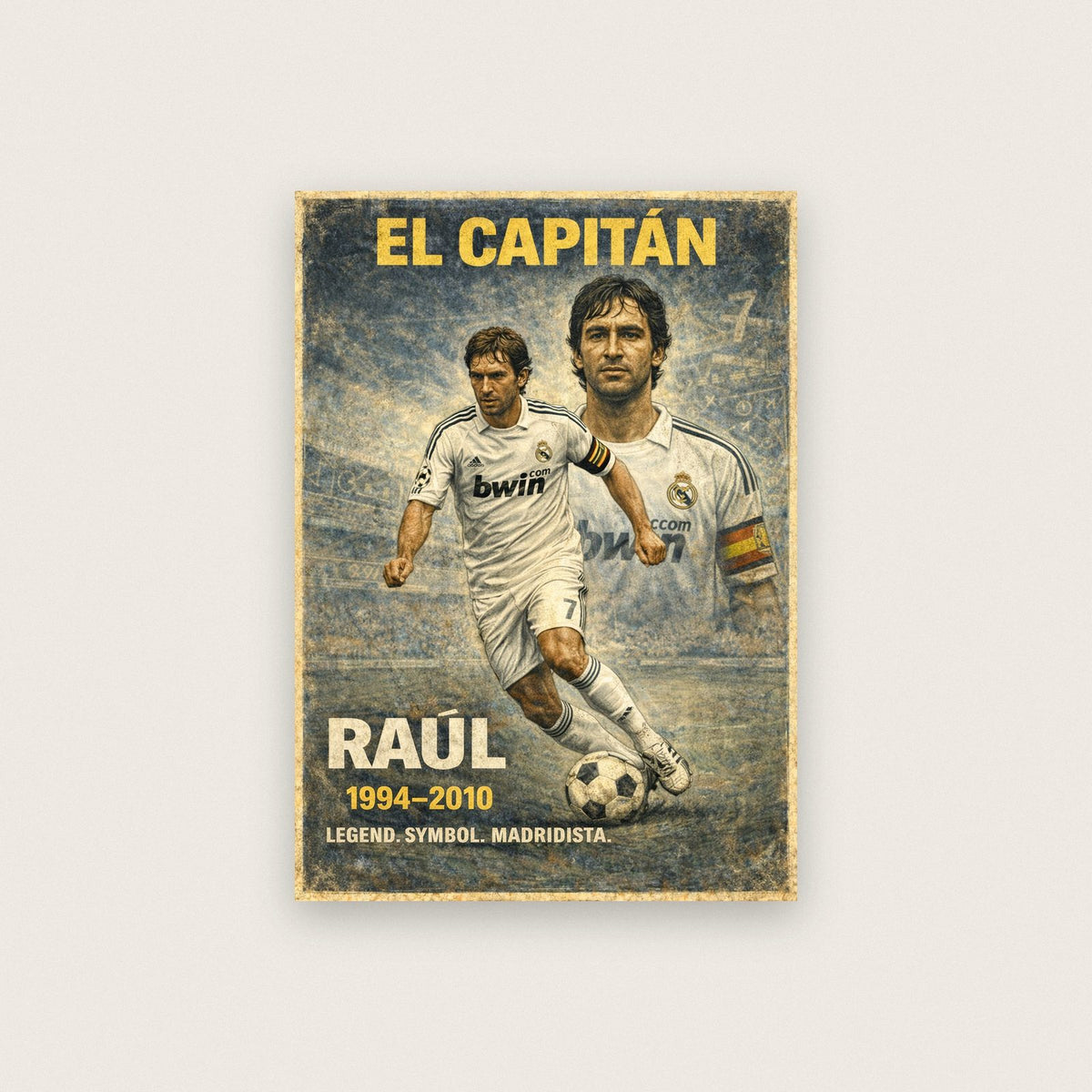Raúl Football Legend Print