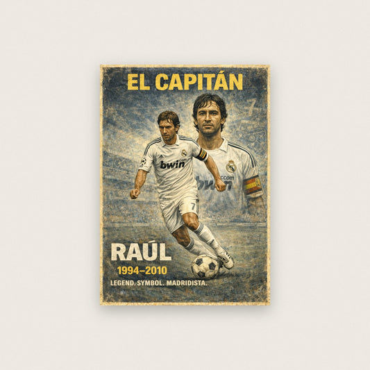 Raúl Football Legend Print