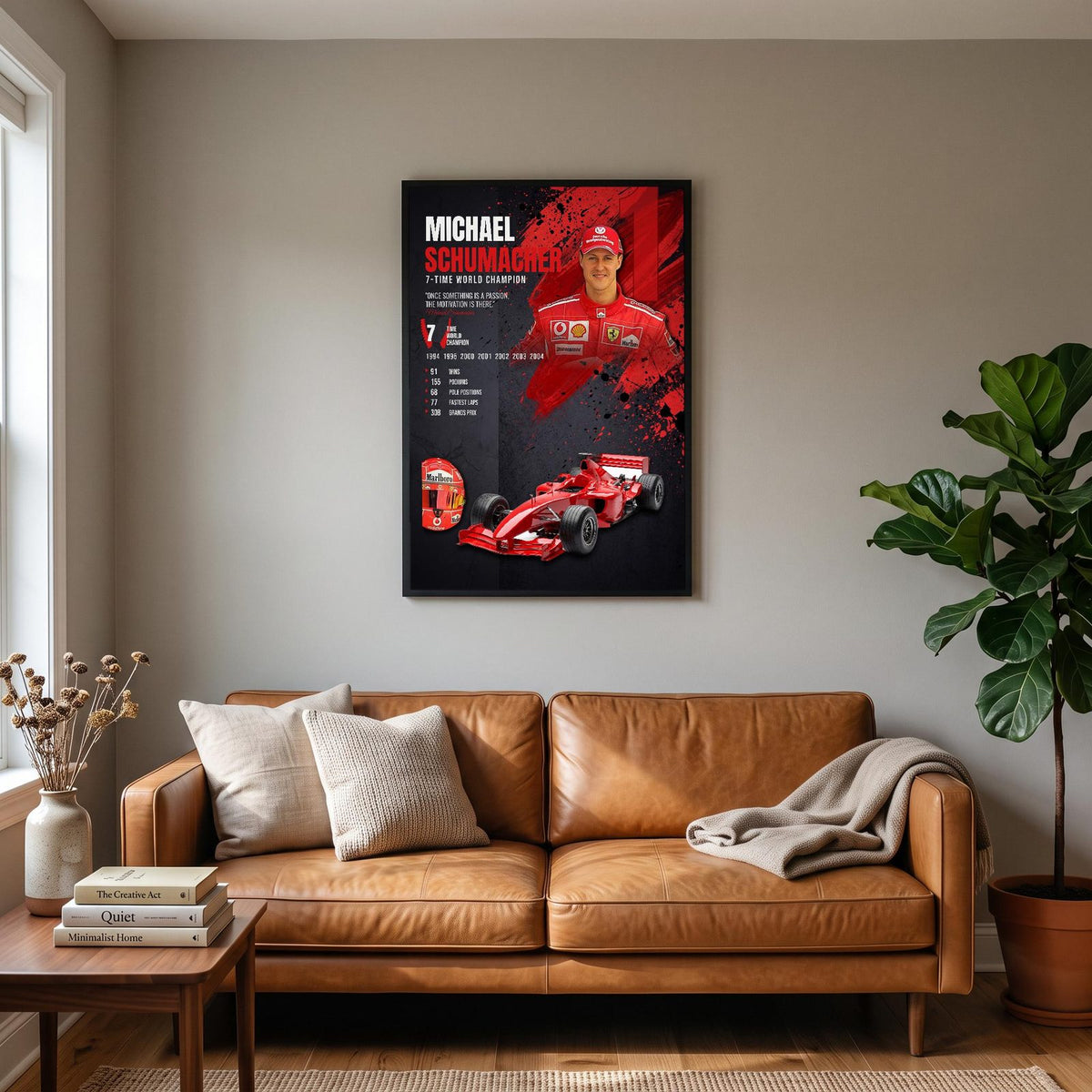 Michael Schumacher Seven Time World Champion F1 Art Print